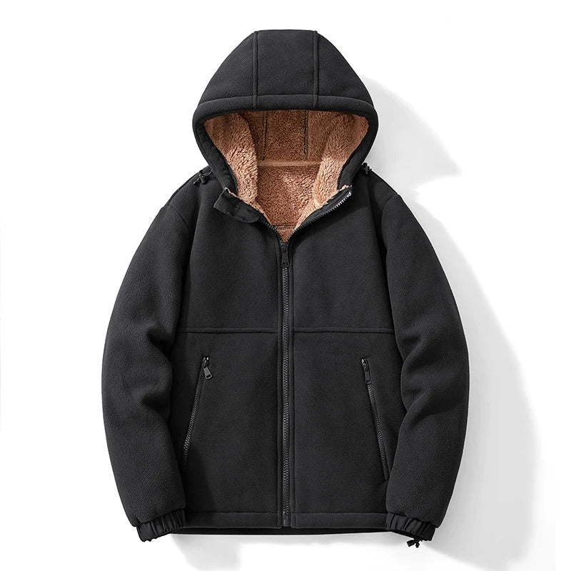 Sebastian Relaxed Fit Hoodie | Sherpa Lined Zip Closure Hoodie