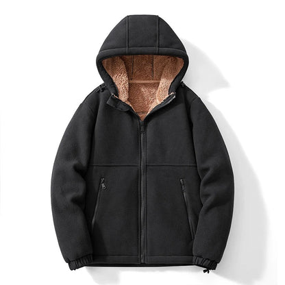 Sebastian Relaxed Fit Hoodie | Sherpa Lined Zip Closure Hoodie