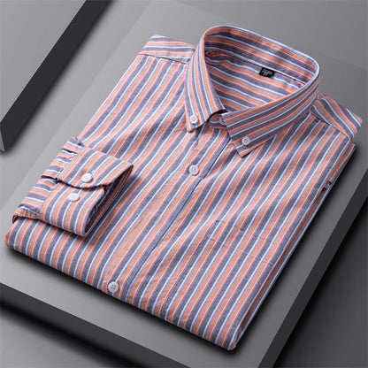 Harry Regular Fit Oxford Shirt | Striped Button-Down Collar Shirt