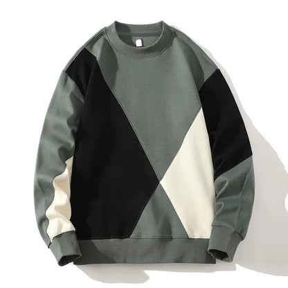 Henry Fleece Relaxed Fit Sweater | Colorblock Crewneck Men’s Sweater