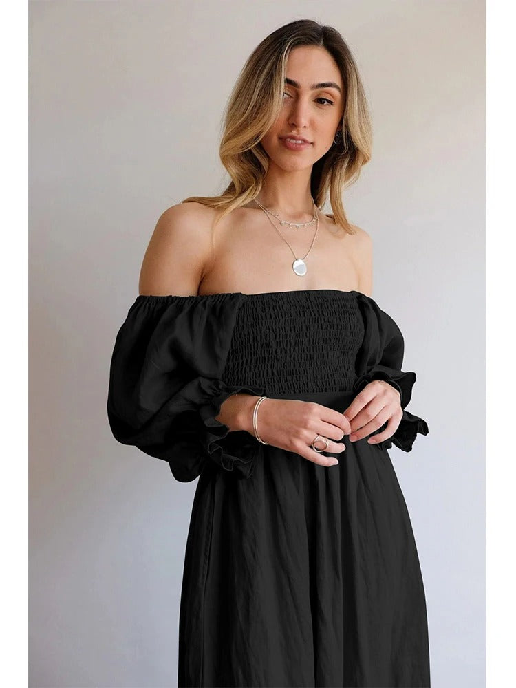 Saskia Elegant Boho Midi Dress | Versatile & Flowy Design