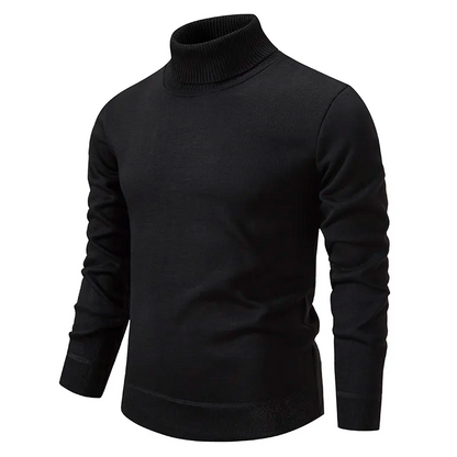 Sienna Ribbed Hip-Length Turtleneck Sweater | Regular Fit Long Sleeve Sweater