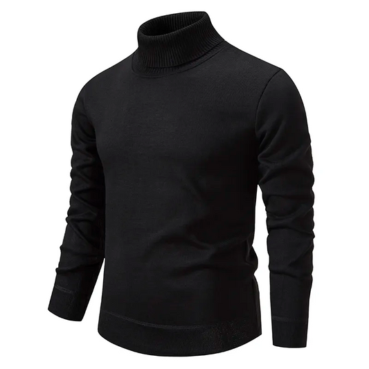 Sienna Ribbed Hip-Length Turtleneck Sweater | Regular Fit Long Sleeve Sweater