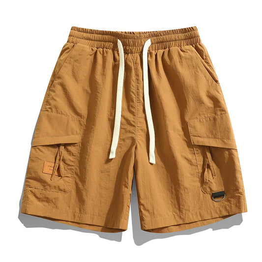 Joshua Relaxed Fit Cargo Shorts | Elastic Waist Drawstring Cargo Shorts