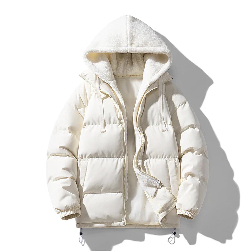Harry Quilted Hooded Puffer Jacket | Drawstring Hood Relaxed Fit Jacket