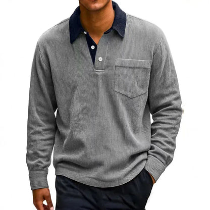Sebastian Regular Fit Polo Shirt | Contrasting Collar Button Placket Polo Shirt