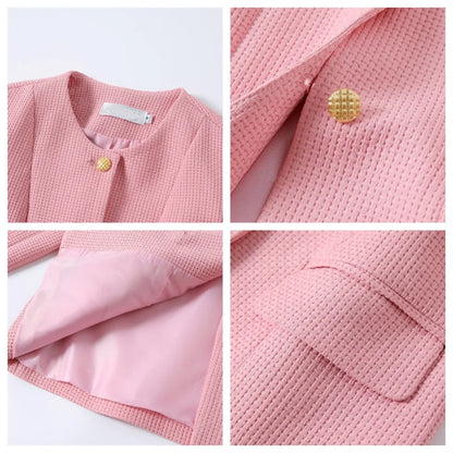 Isabella Tailored Jacket | Button Front Flap Pockets Jacket