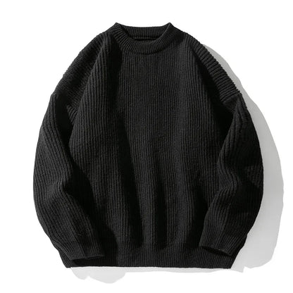 Oscar Ribbed Relaxed Fit Sweater | Crewneck Long Sleeve Sweater