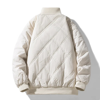 Arthur Quilted Bomber Jacket | Relaxed Fit Ribbed Trim Jacket