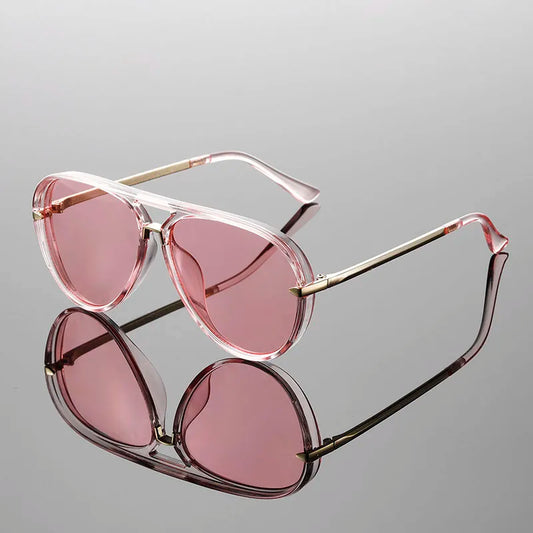 Freya Translucent Aviator Sunglasses | Double Bridge Gradient Aviator Sunglasses