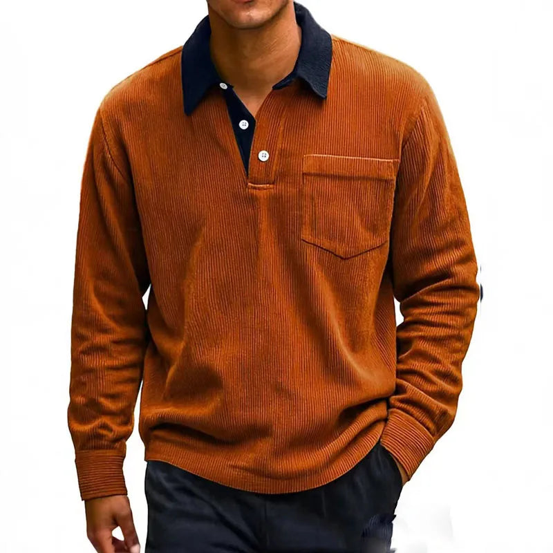 Sebastian Regular Fit Polo Shirt | Contrasting Collar Button Placket Polo Shirt