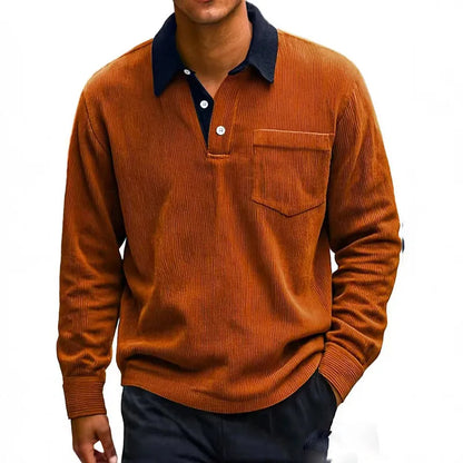 Sebastian Regular Fit Polo Shirt | Contrasting Collar Button Placket Polo Shirt