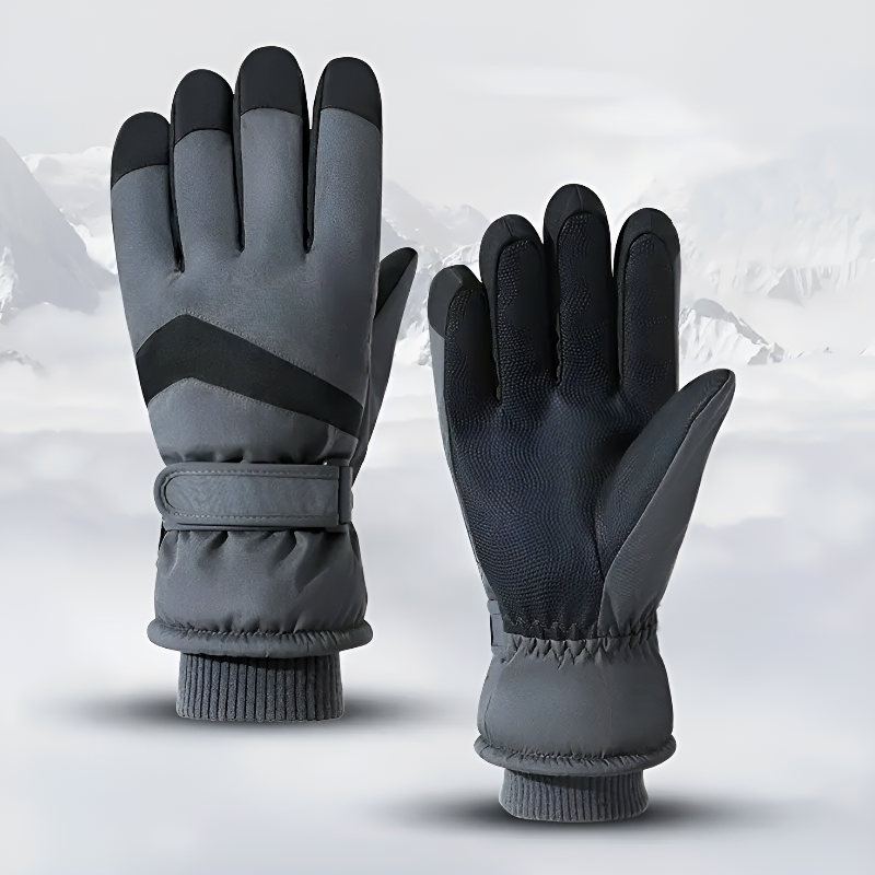 Freddie Wrist-Length Gloves | Textured Palm Ribbed Cuffs Gloves