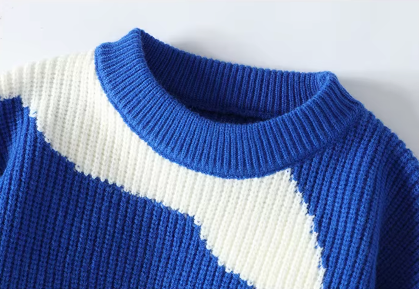 Arthur Oversized Sweater | Crewneck Ribbed Abstract Sweater