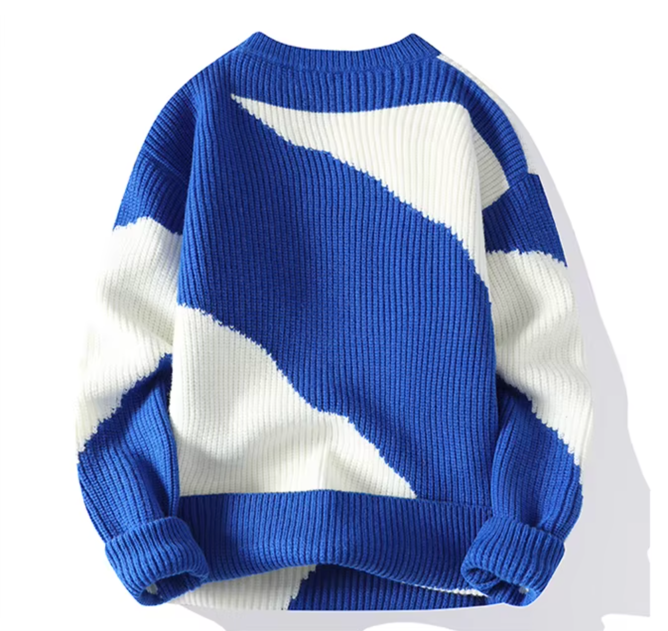 Arthur Oversized Sweater | Crewneck Ribbed Abstract Sweater