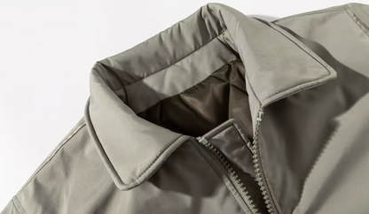 Arthur Relaxed Fit Bomber Jacket | Ribbed Trim Patch Pockets Bomber Jacket