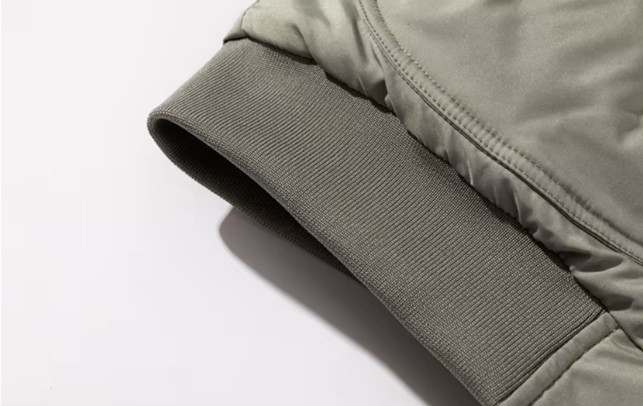 Arthur Relaxed Fit Bomber Jacket | Ribbed Trim Patch Pockets Bomber Jacket