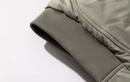 Arthur Relaxed Fit Bomber Jacket | Ribbed Trim Patch Pockets Bomber Jacket