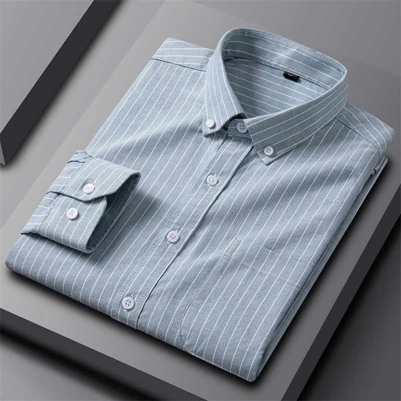 Harry Regular Fit Oxford Shirt | Striped Button-Down Collar Shirt