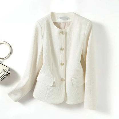 Isabella Tailored Jacket | Button Front Flap Pockets Jacket