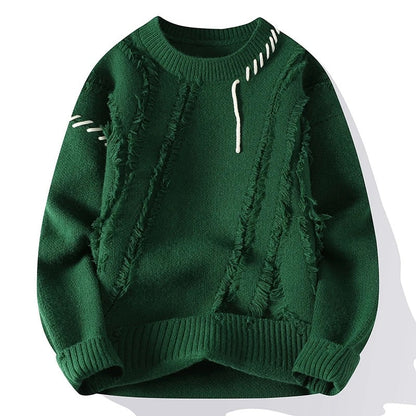 Harry Relaxed Fit Sweater | Solid Crewneck Hip-Length Sweater