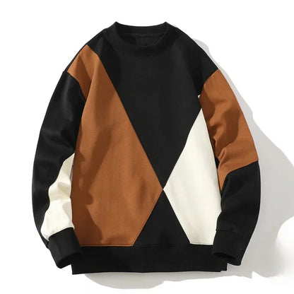 Henry Fleece Relaxed Fit Sweater | Colorblock Crewneck Men’s Sweater