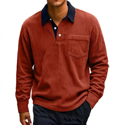 Sebastian Regular Fit Polo Shirt | Contrasting Collar Button Placket Polo Shirt