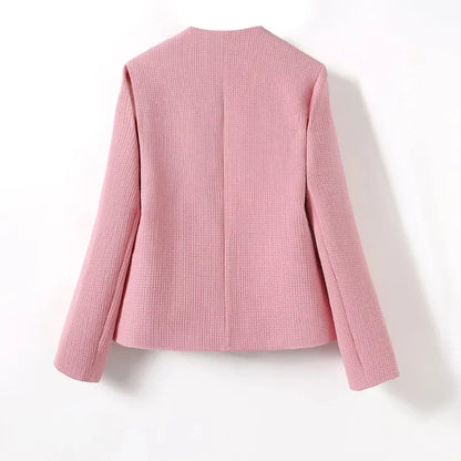 Isabella Tailored Jacket | Button Front Flap Pockets Jacket