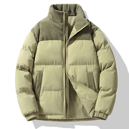 Oscar Quilted Relaxed Fit Puffer Jacket | Stand-Up Collar Hip-Length Jacket