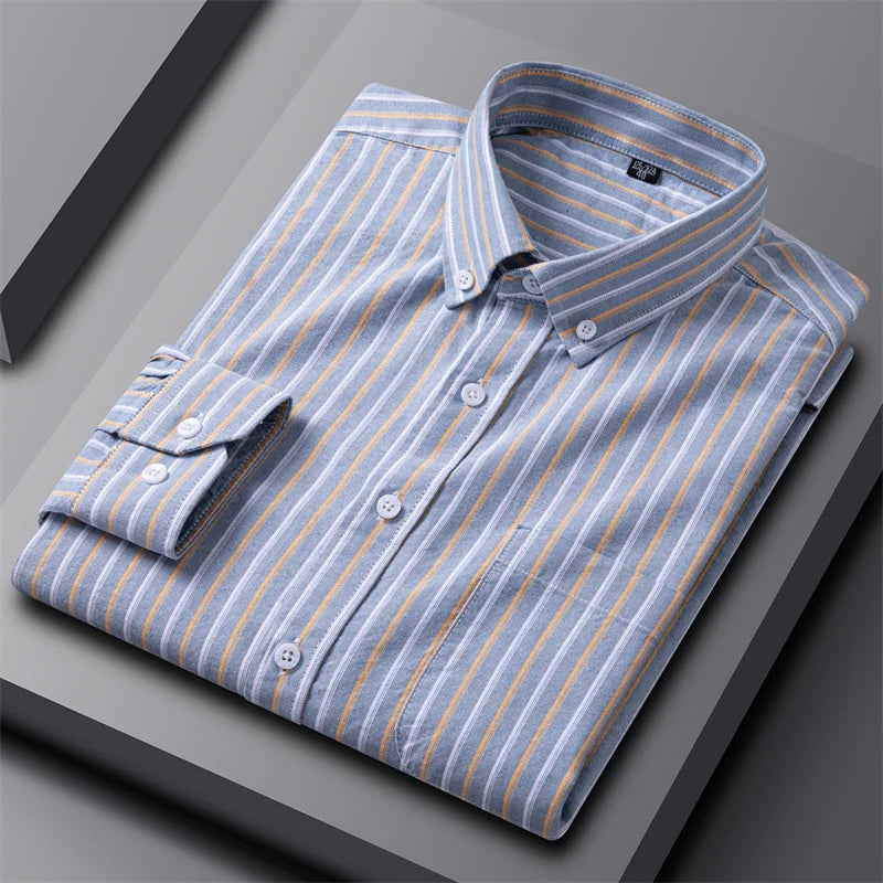 Harry Regular Fit Oxford Shirt | Striped Button-Down Collar Shirt