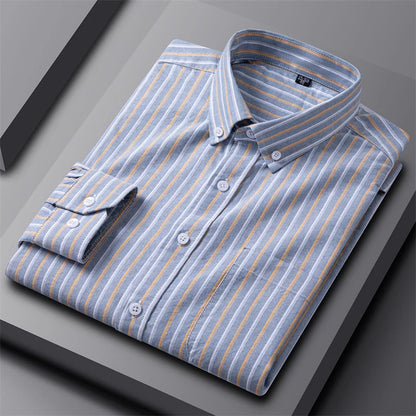 Harry Regular Fit Oxford Shirt | Striped Button-Down Collar Shirt