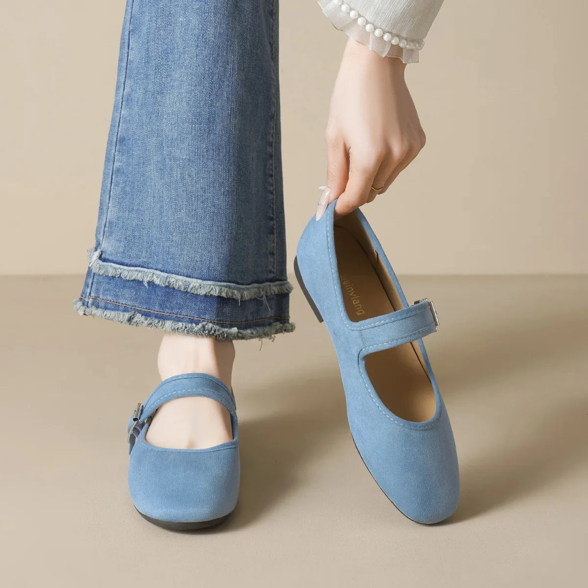 Sienna Flat Mary Janes | Buckled Strap Round Toe Mary Janes