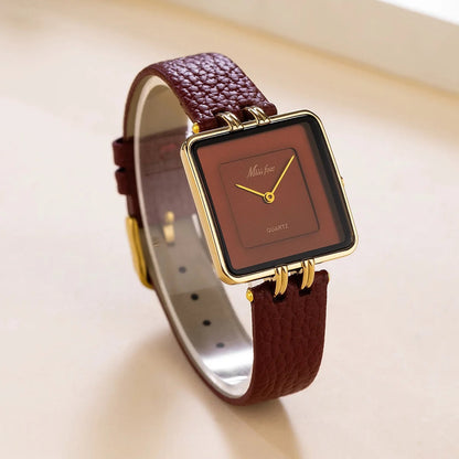 Isla Square Face Wristwatch | Gold-Tone Hardware Solid Wristwatch