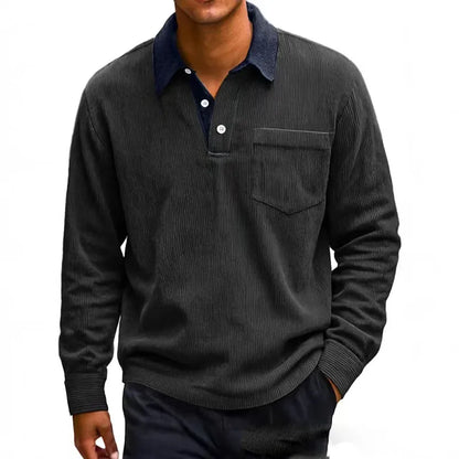 Sebastian Regular Fit Polo Shirt | Contrasting Collar Button Placket Polo Shirt