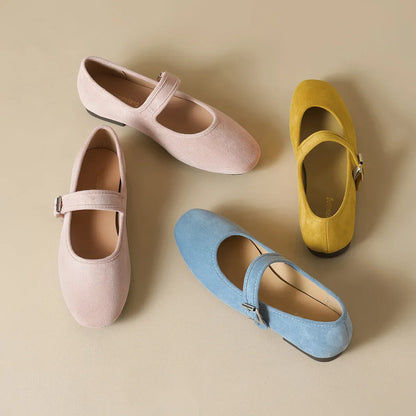 Sienna Flat Mary Janes | Buckled Strap Round Toe Mary Janes