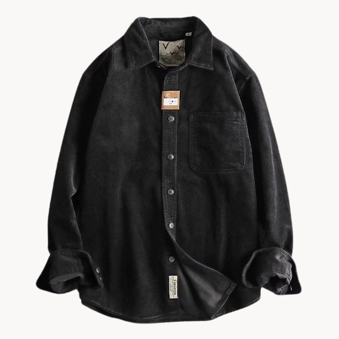 Oscar Relaxed Fit Button-Down Shirt | Collared Chest Pocket Shirt