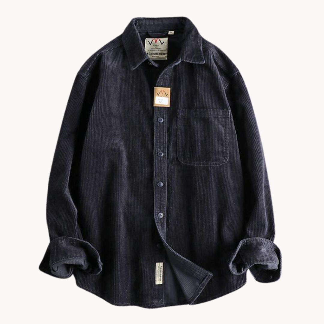 Zach Relaxed Fit Long Sleeve Shirt | Button Front Chest Pocket Shirt