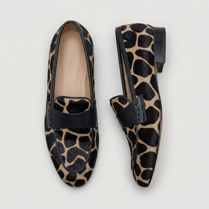 Isla Animal Print Strap Detail Loafers | Smart Casual Loafers