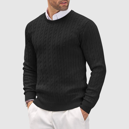 Joshua Slim Fit Knitted Sweater | Crewneck Long Sleeve Men’s Sweater
