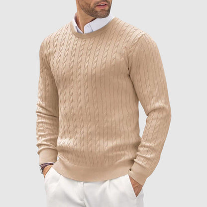 Joshua Slim Fit Knitted Sweater | Crewneck Long Sleeve Men’s Sweater