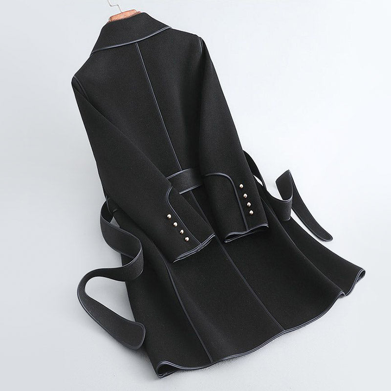 Isabella Wool Belted Wrap Coat | Relaxed Fit Collared Coat