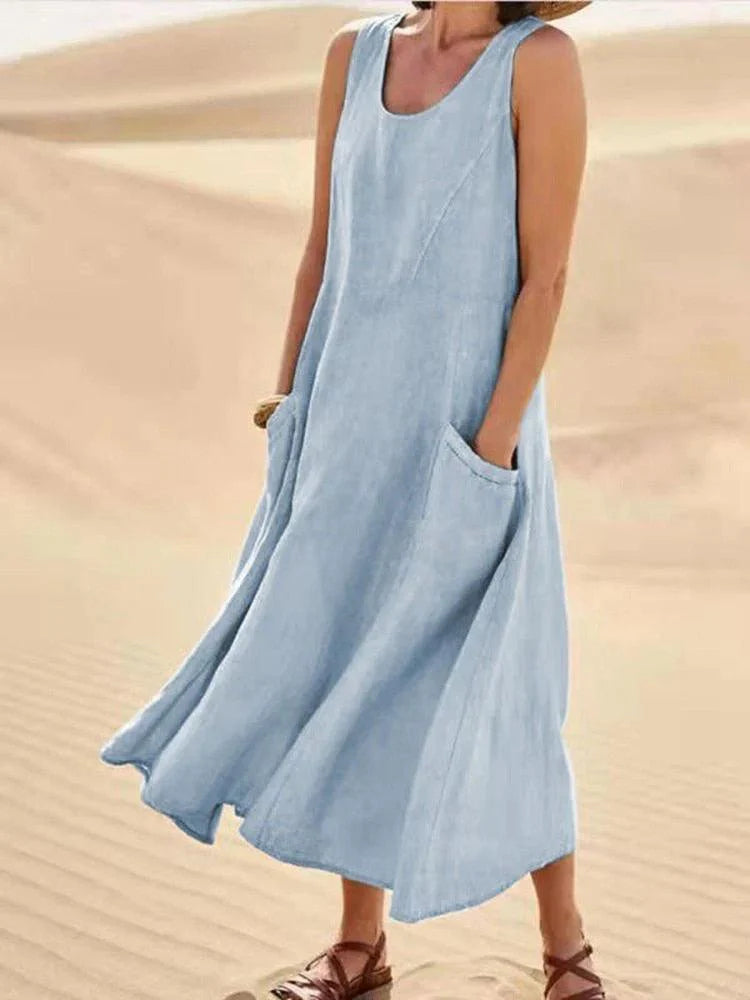 Sonia Dress | Lightweight Cotton-Linen Summer Dress