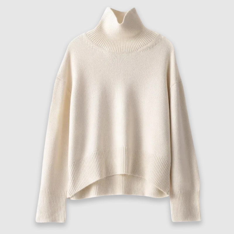 Sophia Sweater | Cashmere Crew Neck Long Sleeve Sweater