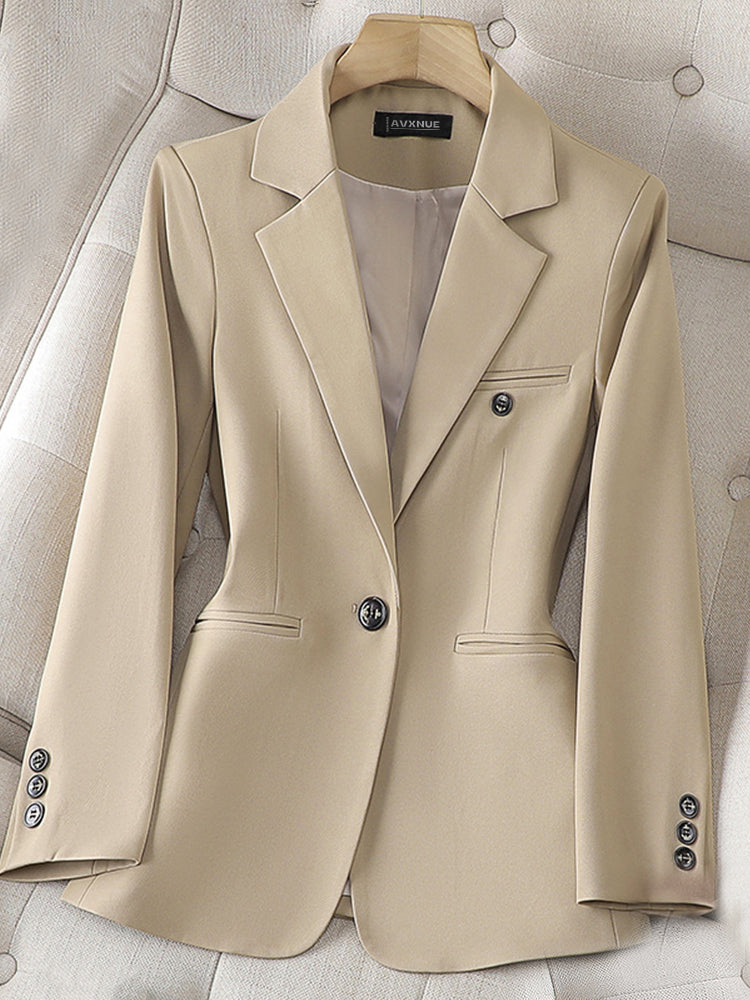 Sophia Tailored Fit Blazer | Notched Lapel Long Sleeve Blazer