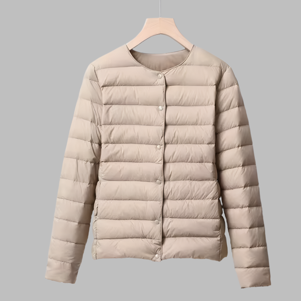 Sophie Puffer | Collarless Lightweight Winter Puffer