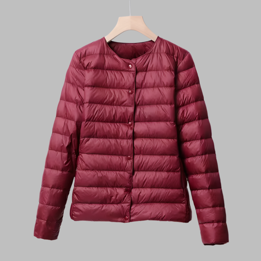 Sophie Puffer | Collarless Lightweight Winter Puffer