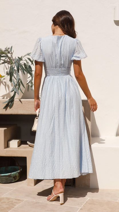 Sorelle Dress | Flattering V-Neckline Midi Dress