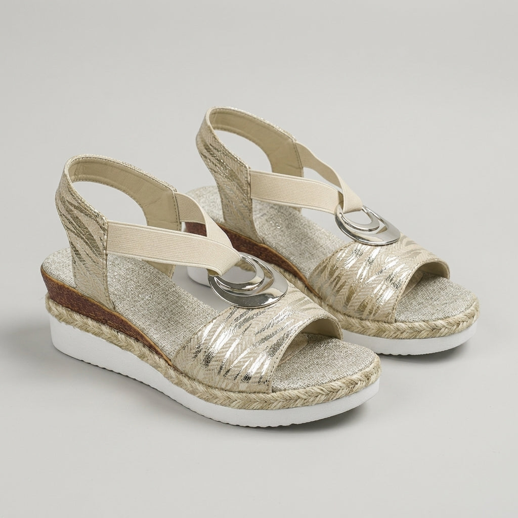 Isabella Wedge Sandals | Espadrille Sole Wedge Heel Sandals