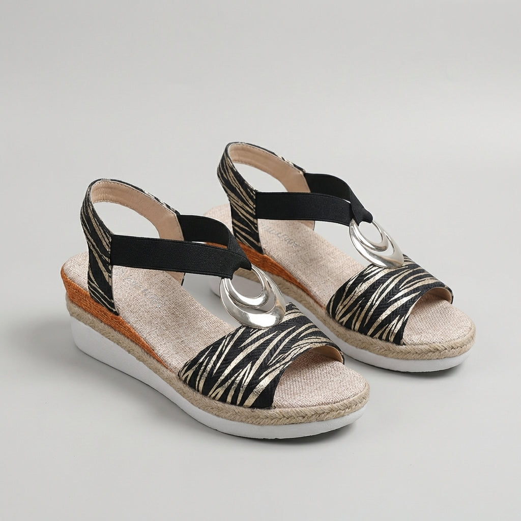 Isabella Wedge Sandals | Espadrille Sole Wedge Heel Sandals
