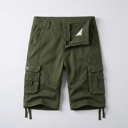 Theodore Relaxed Fit Cargo Shorts | Cargo Pockets Belted Cargo Shorts